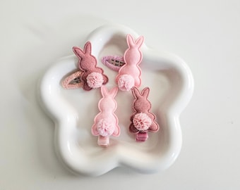 Pinza para el pelo de conejito, accesorios de Pascua, pinza para el pelo para niña, lazo de conejito, pasador de coleta para niña pequeña, pinza con flequillo para niña pequeña
