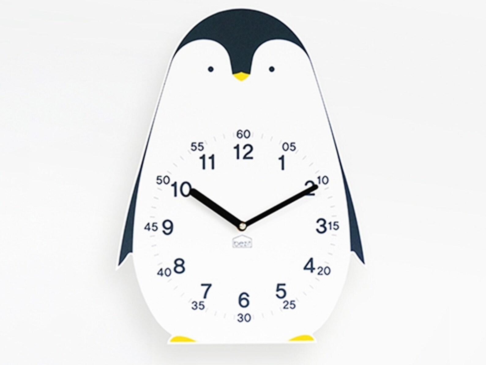 Children's Penguin Wall Clock Silent Wooden Animal Etsy België