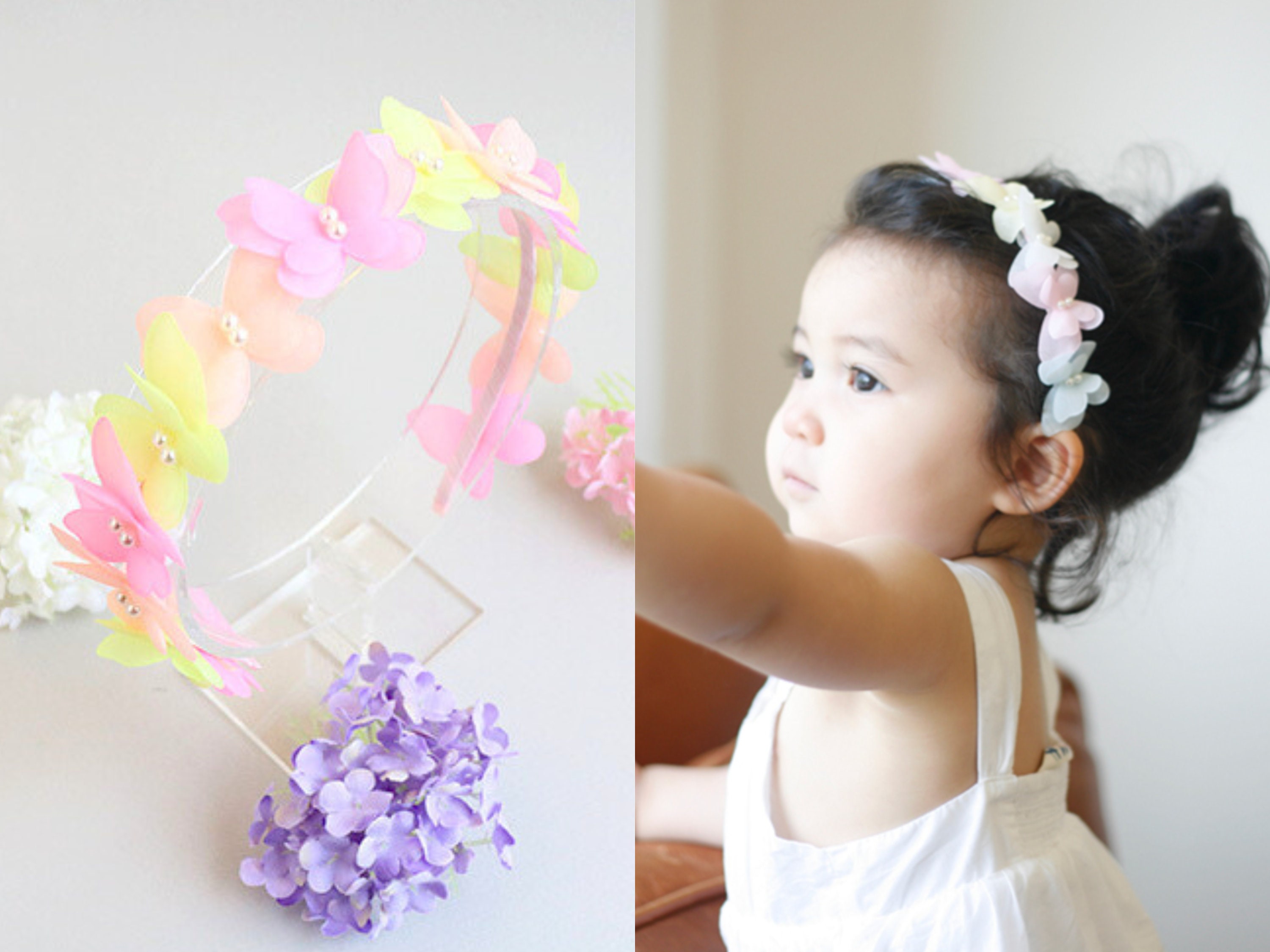 Bright Butterfly Headband, Colorful Girl Headband Pink  display picture 1