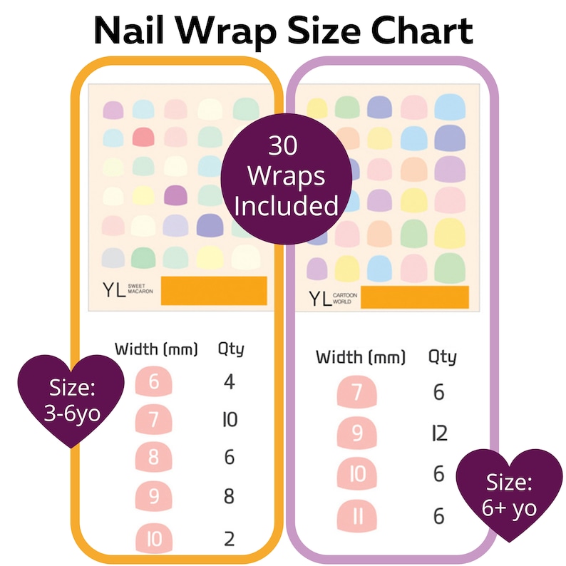 Kids Nail Wraps 30 Nail Stickers with Nail File Birthday Party Favors Kids Mani Safe & Long-Lasting Glitter Milkyway 6 yo image 6