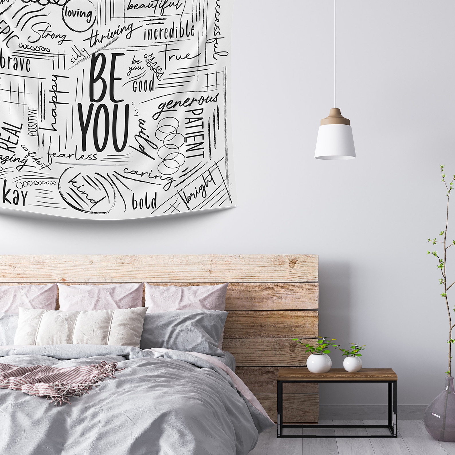 Tapestry With Words White Quote Tapestry Inspirational Etsy