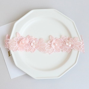 Diadema floral rosa para bebé, diadema con corona de flores para hitos del bebé, niño pequeño, accesorio para sesión de fotos de bebé, regalo para bebé, diadema con lazo rosa para bebé