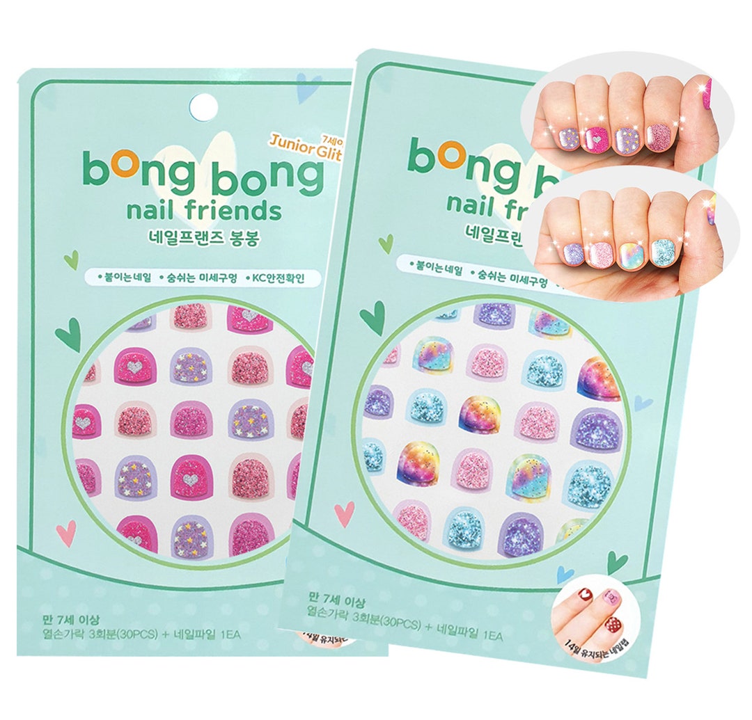 Kids Nail Wraps 60 Nail Stickers With Nail File Birthday Party Favors