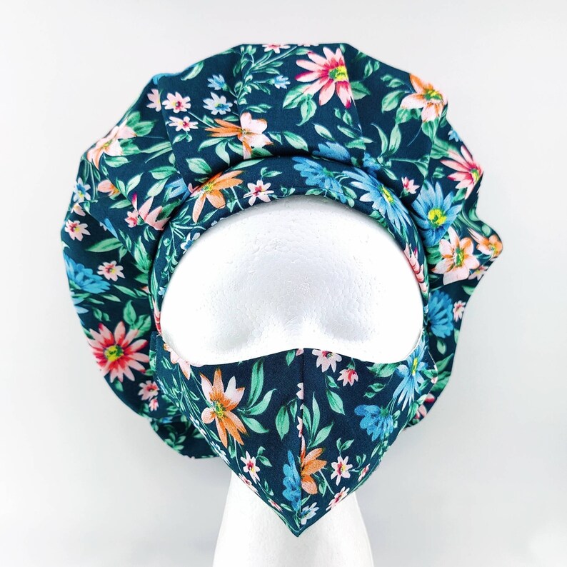 Scrub Caps for Women With Buttons Surgical Cap Women Scrub Etsy