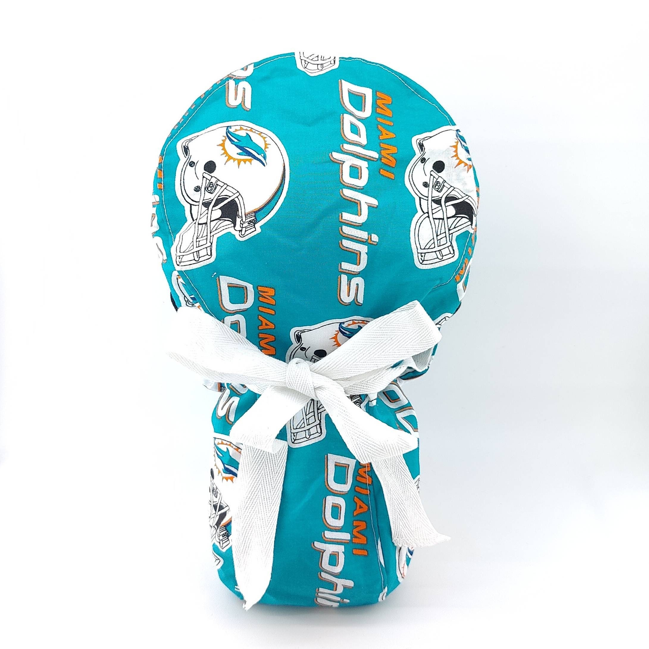 Miami Dolphins Ponytail Scrub Cap With 