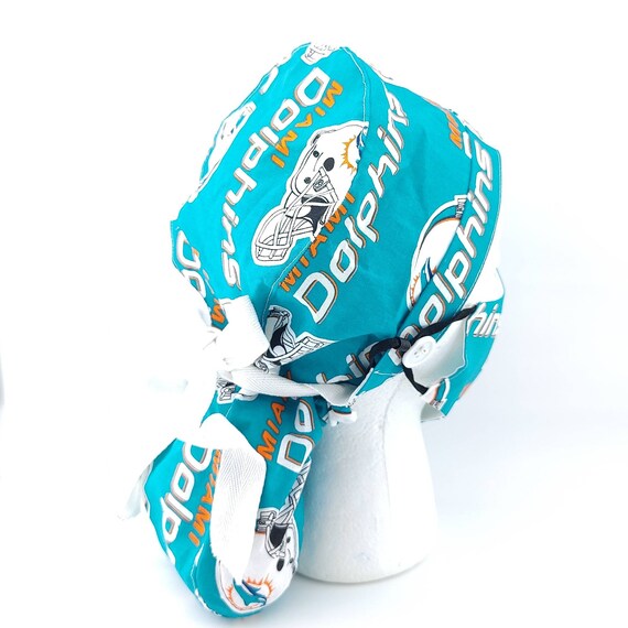 Miami Dolphins Ponytail Scrub Cap With 