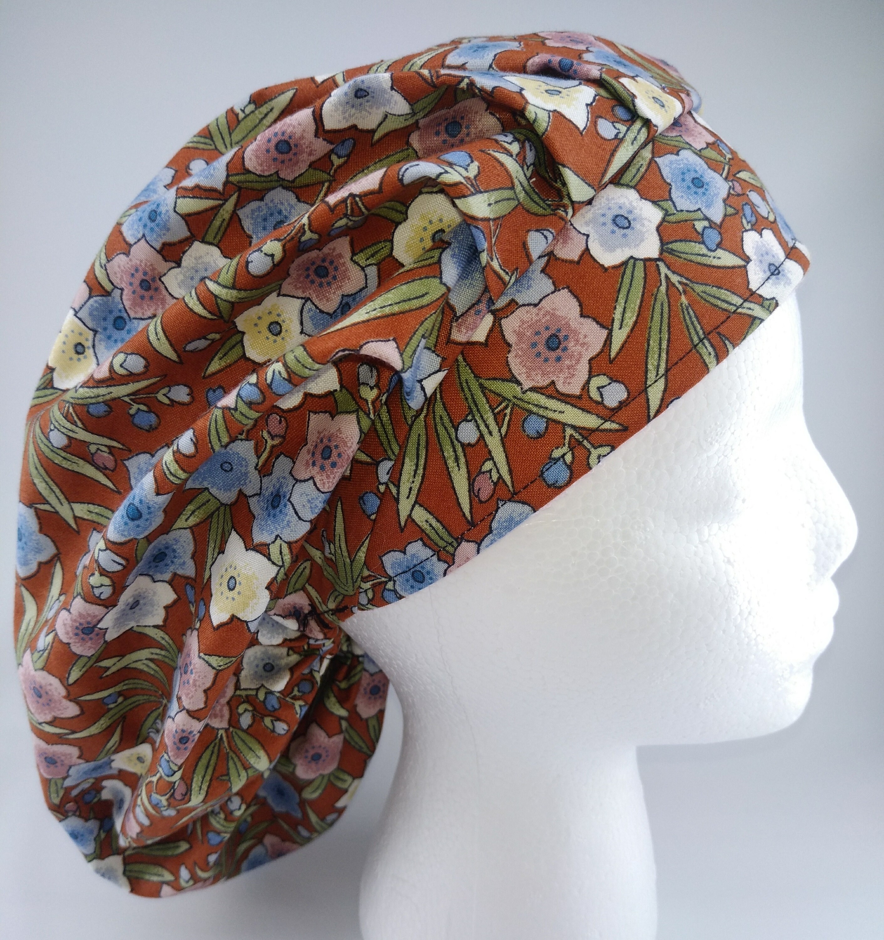 Scrub cap with buttons and face mask. SAME DAY SHIPPING Etsy