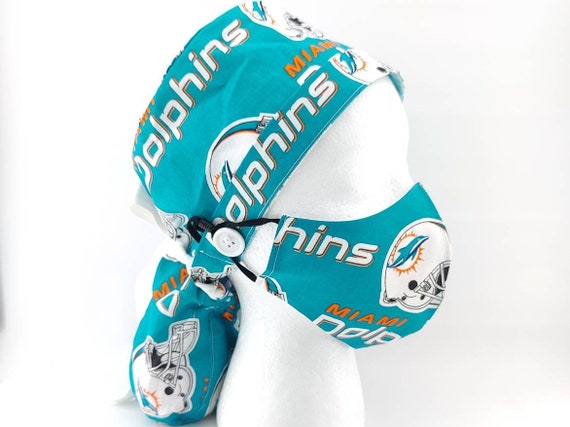 Miami Dolphins Ponytail Scrub Cap With 