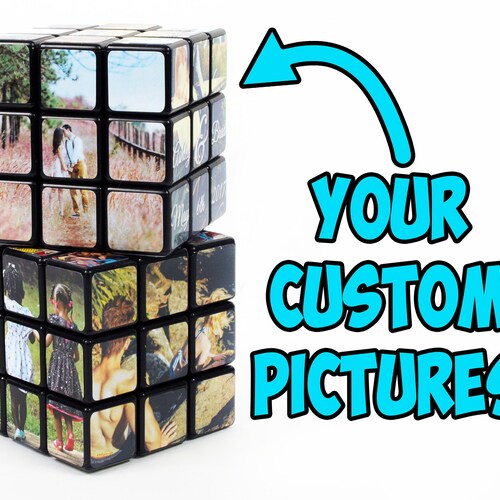 Personalised Rubiks Photo Cube Puzzle Gift Your Photo Etsy