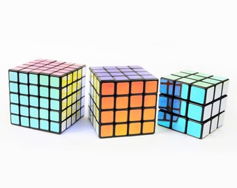 Holographic Puzzle Cube: Color Shift Magic, Pastel Unicorn, Neon Dragon, Fidget Toy