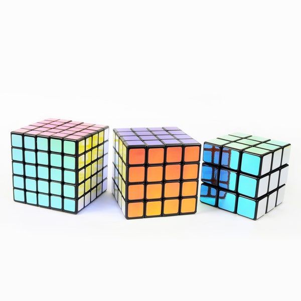 Unicorn Skin Holographic Puzzle Cubes ~ Pastel Rainbow Holo Working Puzzle ~ Customizable Neon Chrome Shift Cube Mod