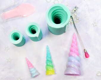 Unicorn Horn Silicone Mould ~ Handmade Cosplay Silicon Mould for Jewelry Making ~ Do It Yourself Crafting Silicone Resin Mold ~ Soap Mold