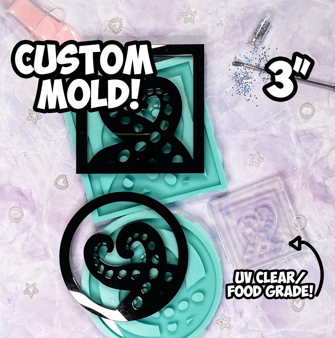 3 Custom Laser Cut Silicone Mould Personalized Etsy