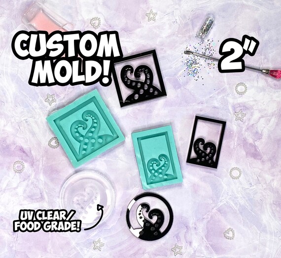 2 Custom Laser Cut Silicone Mould Personalized Etsy