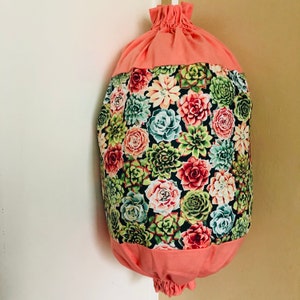 Succulents Plastic Bag Holder