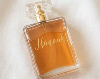 Engraved Glass Perfume Bottle, Birthday Gift for Woman, Custom Keepsake Atomizer, Refillable Fragrance Spray, Sentimental Keepsake Gift