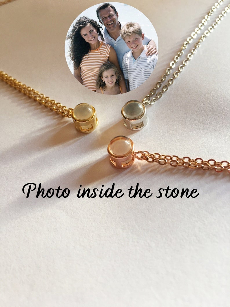 Custom Love Necklace Personalized Projection Necklace Projection Photo Necklace for Women Mother' s Day Jewelry Gift Special Gift Christmas image 2