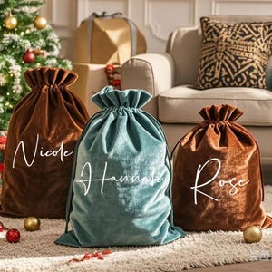 Large Santa Sack,Christmas Gift Bag,Velvet Personalised Santa Sack,Santa Bag with Name,Christmas bag,Santa Bag,Gift for Kids, Gift for Mom