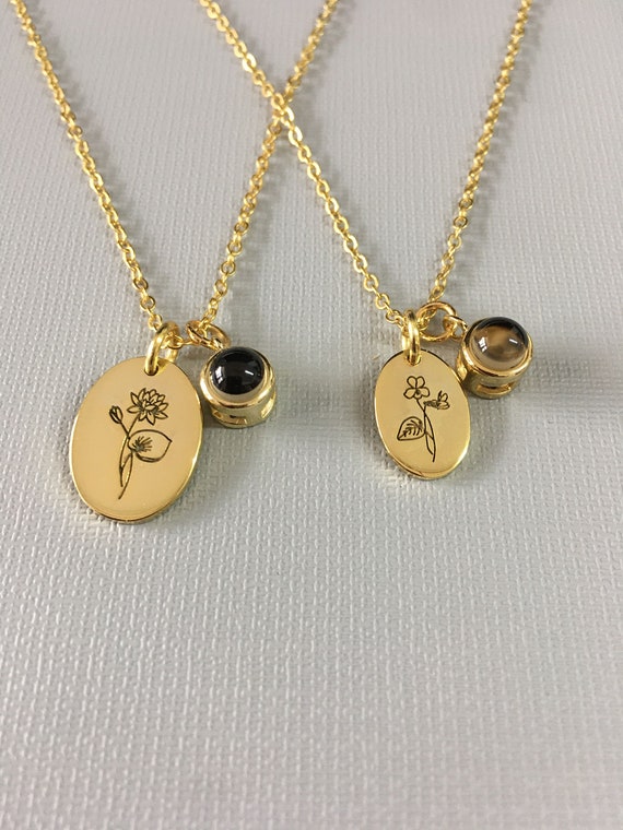 Personalized Mother Daughter Necklace 