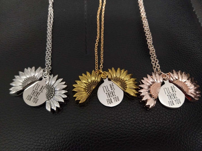 Custom Sunflower Necklace You Are My Sunshine Custom Name Etsy