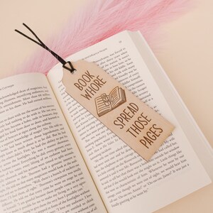 Book Whore Bookmark,Custom Bookmark,Personalized Gift,Bookmark for Women,Book Lover Gift,Gift for Her,Bday Gift,Funny Bookmark,GAG Gift bild 1