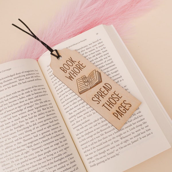 Book Whore Bookmark,Custom Bookmark,Personalized Gift,Bookmark for Women,Book Lover Gift,Gift for Her,Bday Gift,Funny Bookmark,GAG Gift