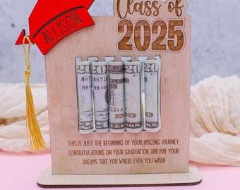 Personalized Grad Money Gift Holder: Class of 2025