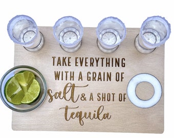 Tequila Board,Christmas Gift,Gift for Mom,Birthday Gift,Gift for Her,Anniversary Gift,Personalized Gift,Tequila Gifts,Shot Board