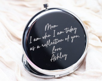 Gift for Mom,Personal Mirror,Compact Mirror,Gift from Daughter,Engraved Pocket Mirror,Mirror for Mom,Engraved Mirror,Mothers Day Gift