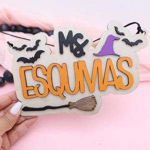 Teacher Halloween Door Hanger-Witch Classroom Sign