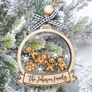 Personalized Family Ornament,Gingerbread Ornament,Christmas Ornament,Gift for Christmas,Gingerbread Family,Custom Ornament,Christmas Decor