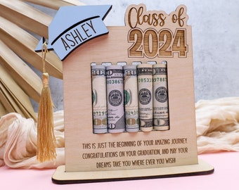 Personalized Grad Gift,Money Holder,Graduation Gift,Class of 2024,College High School,Custom Money Holder,2024 Graduation Gift