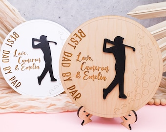 Golf Gift, Best Dad by Par,Fathers Day Gift, Golf Gift for Dad, Custom Gift for Dad, Golf Sign, New Dad Sign, Golf Lovers Gift