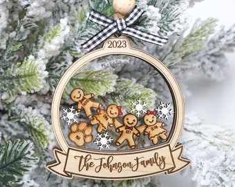 Personalized Family Ornament,Gingerbread Ornament,Christmas Ornament,Gift for Christmas,Gingerbread Family,Custom Ornament,Christmas Decor