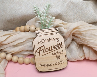 Flowers for Mom Magnet,Custom Mom Gift,Gift for Mom,Mothers Day Gift,Gift for Her,Flower Holder,Custom Fridge Magnet,Mothers Day Gift