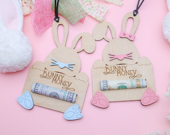 Personalized Bunny Money Holder, Easter Basket Stuffer,Easter Gift,Personalized Gift,Easter Money,Unique Easter Gift,Easter Gift Tag