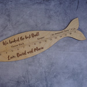 Father's Day Gift, Gift for Dad, Grandpa, Husband, Fishing Gift for Dad, Gift from Kids, Personalized Father's Day Ideas, Fish Ruler for Dad