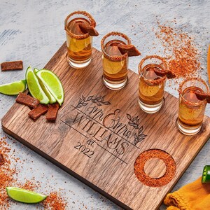 Mr & Mrs Tequila Board,Personalized Gift,Housewarming Gift,Wedding Gift,Wedding Favors,Engagement Gift,Gift for Couple,Tequila Board