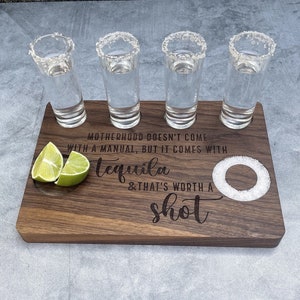 Mothers Day Gift,Tequila Board,Personalized Fathers Day Gift,Gift for Dad,Fathers Day Gift,Drinking Gift,Tequila Flight Board,Cutting Board