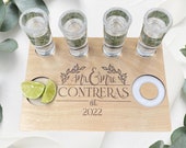 Mr & Mrs Tequila Board,Personalized Gift,Housewarming Gift,Wedding Gift,Wedding Favors,Engagement Gift,Gift for Couple,Tequila Board