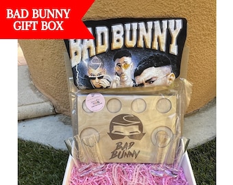 Bad Bunny Gift Box,Tequila Board,Birthday Gifts for Her,Bad Bunny Gift,YHLQMDLG,Bad Bunny Merch,Birthday Gift,Tequila Gifts,Bad Bunny Merch