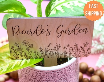 Personalized Garden Marker: Custom Engraved Plant Plaque, Memorial Gift