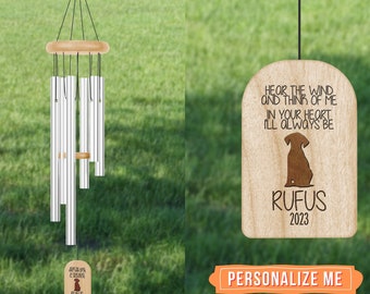 Wind Chime, Animal Loss Gift,In Memory Of,Pet Loss Gift,Personalized Wind Chime,Custom Wind Chime,Cat Dog Memorial,Christmas Gift