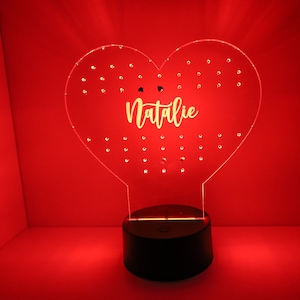 Jewelry Organizer,LED Lamp,Personalized Gift,Acrylic Earring Holder,Jewelry Display,Acrylic Stand,Gift for Her,Earring Stand,Night Light