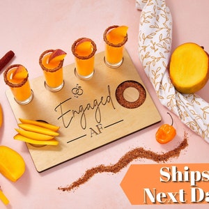 Engaged AF, Tequila Board,Engagement Gift,Personalized Gift,Bridal Shower,Wedding Gift,Wedding Favors,Gift for Bride,Gift for Couple