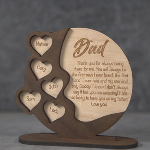 Dad Sign,Gift for Dad from Daughter,Birch wood Plaque,Grandpa,Fathers Day Gift,Personalized Gift,Gift for Dad,Gift for Him,From Daughter