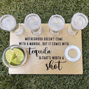 Tequila Flight Board,Mother's Day Gift,Gift for Mom,Birthday Gift,Gift for Her,Anniversary Gift,Personalized Gift,Tequila Gifts,Shot Board