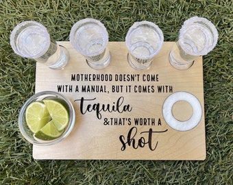 Tequila Flight Board,Mother's Day Gift,Gift for Mom,Birthday Gift,Gift for Her,Anniversary Gift,Personalized Gift,Tequila Gifts,Shot Board