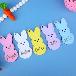 Personalized Easter Basket Tag: Laser Engraved Bunny Name Tag