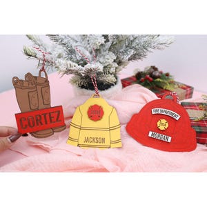 Personalized Firefighter Ornament: Custom Name, Station Number